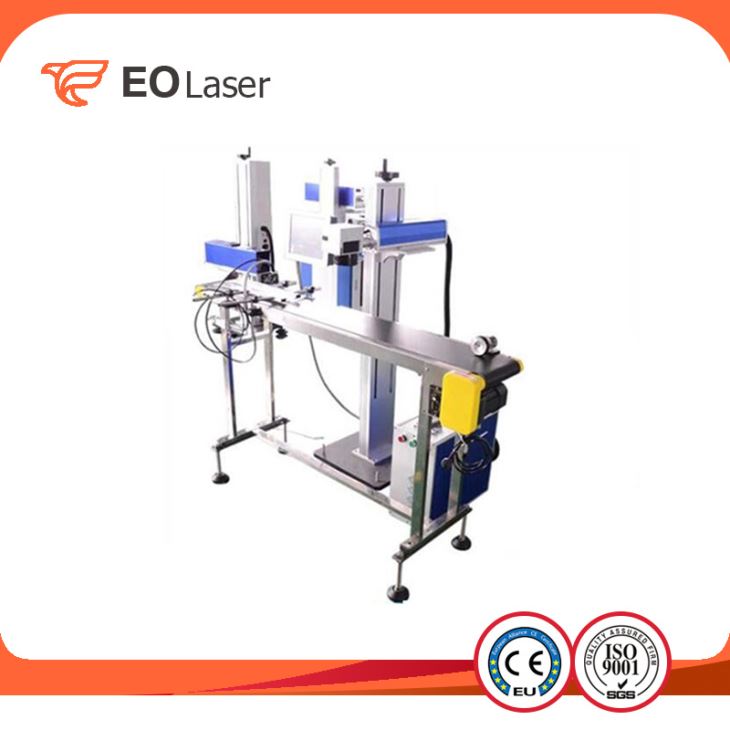 CO2 Laser Printing Machine For Beverage Package , Plastic Water Bottle , Paper Box
