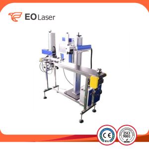 CO2 Laser Printing Machine For Beverage Package , Plastic Water Bottle , Paper Box